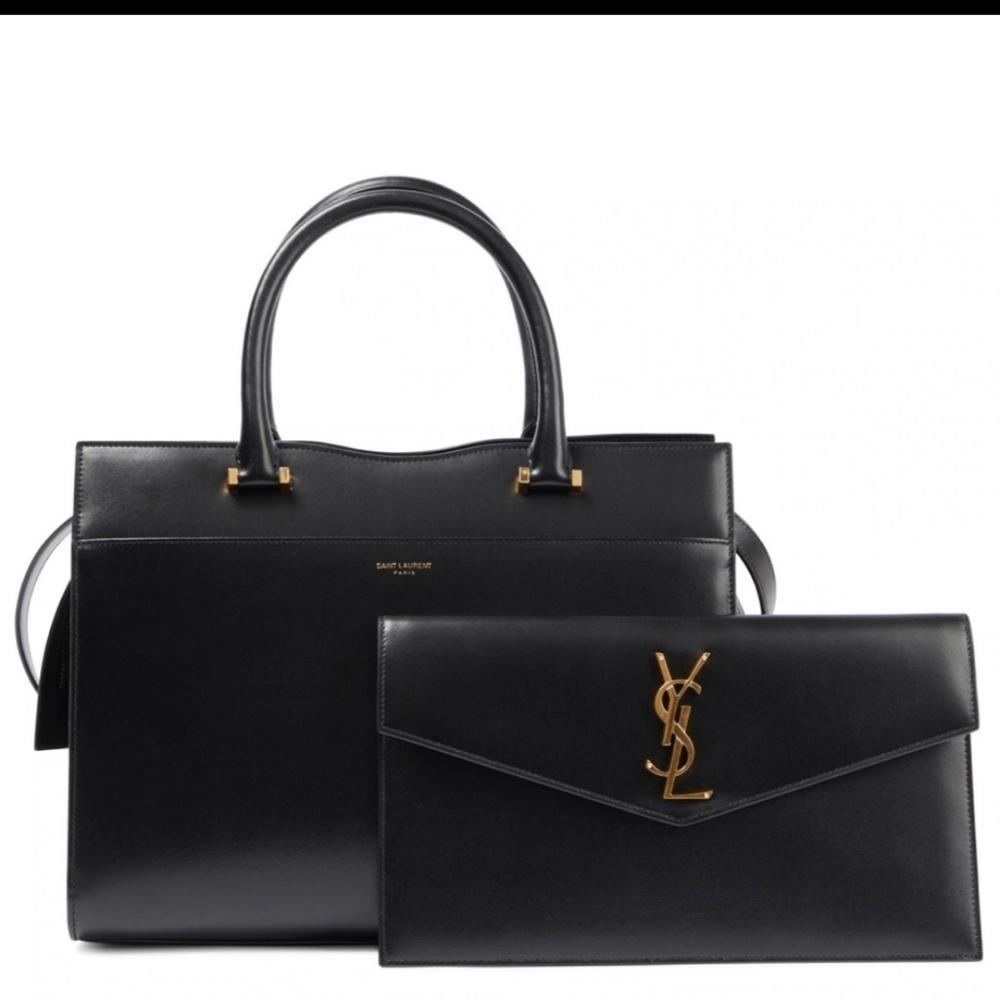 Saint Laurent YSL Uptown 2 in 1 Satchel Bag - Premium Leather and like new!